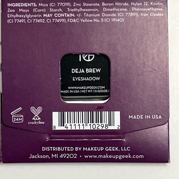 COPY - 💄Deja Brew💄Makeup Geek Signature Eyeshadow NWT - Picture 3 of 3